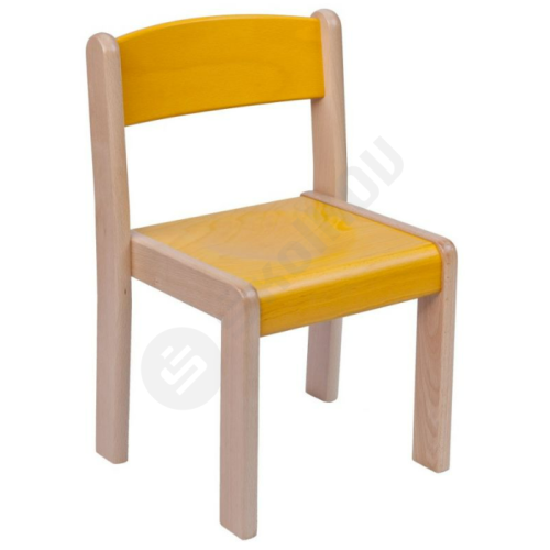 Dřevěná židlička - celodřevěná mořená