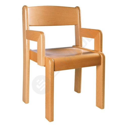 Dřevěná židlička - celodřevěná BUK s područky
