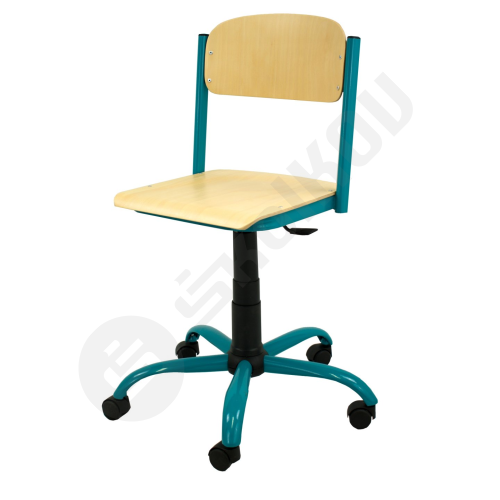 Školní židle PC - výškově stavitelná pomocí pístu