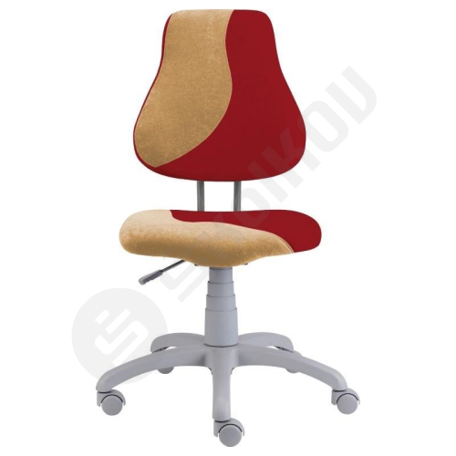 Dětská židle FUXO béžovo-červená